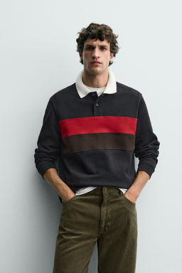 CONTRAST STRIPE POLO SHIRT - Zara фото 2