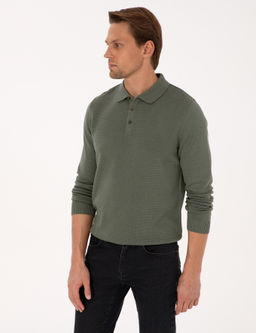 Duman Slim Fit Polo Yaka D__meli Triko Kazak - Pierre cardin фото 3