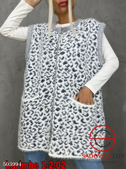 Жилетка вязанная на молнии