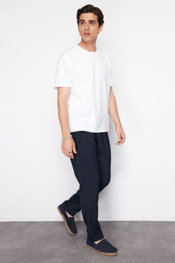 TRENDYOL MAN Siyah More Sustainable Beli Lastikli Slim Fit Duble Paca Kumas Pantolon TMNAW21PL0107 - Trendyolmilla фото 12