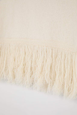 Ekru Bisiklet Yaka Puskul Detayl? Triko Ince Bluz TWOSS26BZ00303 - Trendyolmilla фото 2