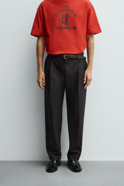 TEXTURED PLEATED TROUSERS - Zara фото 2