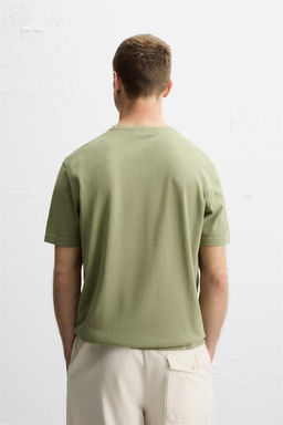 REGULAR FIT KNITTED T-SHIRT - Zara фото 3