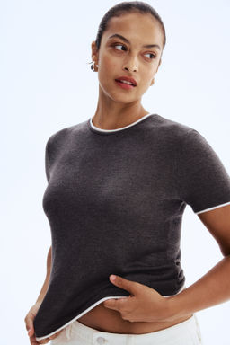 Camiseta en punto fino - H&m фото 4