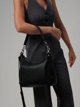 Сумка кожаная на плечо Azaro 3405 черная