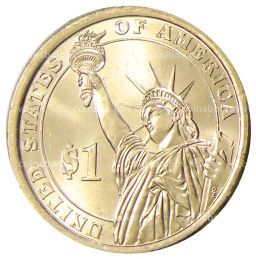 1 доллар 2015 года Р США 34-й президент США Дуайт Эйзенхауэр