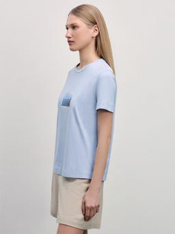 Футболка прямого кроя с принтом / Zarina  фото 4