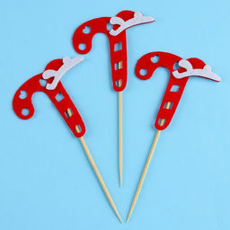 Цена за 5 шт. Шпажки для канапе новогодние Карамелька, набор 3 шт.