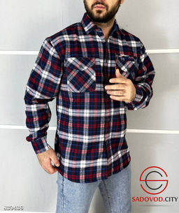 Рубашка мужская в клетку