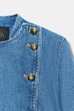 CHAQUETA DENIM HOMBRERAS ZW COLLECTION / Azul lavado - Zara фото 10