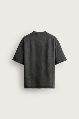 CAMISETA LAVADA ESTRUCTURA WAFFLE / Gris antracita - Zara фото 11