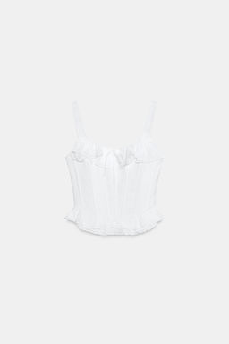 TOP CORSETERO VOLANTES / Blanco - Zara фото 5