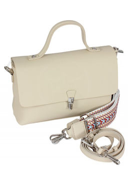 Сумка женская натуральная кожа GU 2066-99149, 1отд, плечевой ремень, молочный SALE 264145