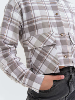 Рубашка фланелевая укороченная Дымка 7+ - Bungly фото 3