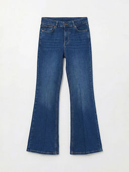 Y?ksek Bel Flare Kad?n Jean Pantolon
