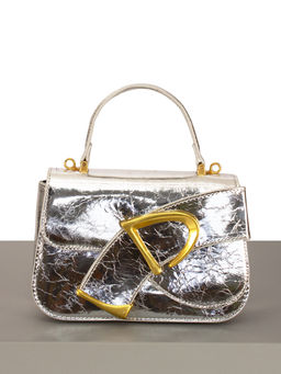 LACCOMA сумка Y1947-1-серебристый натуральная кожа полиэстер