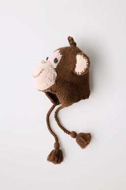 100% WOOL MONKEY HAT LIMITED EDITION - Zara фото 6