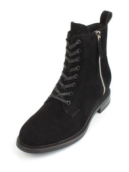 04-M3-1493 BLACK Ботинки зимние женские (натуральная замша, натуральный мех) - Фабричный китай фото 4