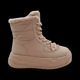 Ботинки на меху Q821-3 бежевые
