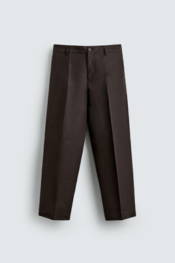 PANTAL?N TRAJE 100% LINO LIMITED EDITION / Marr?n - Zara фото 5