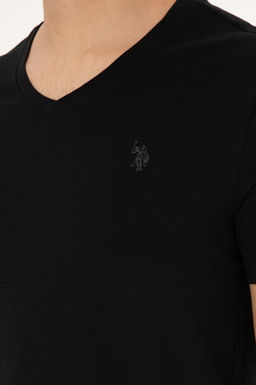 U. S. Polo Assn / Мужская черная базовая футболка - U.s. polo assn фото 7