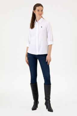 Kad_n Beyaz Uzun Kollu Basic G_mlek Sepette S_rpriz _ndirim - U.s. polo assn фото 4