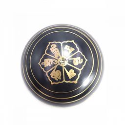 Чаша поющая с золотыми символами Стопы 5 металлов от 600гр до 750гр