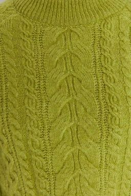 Yesil Yumusak Dokulu Sac Orgulu Triko Kazak TWOAW21KZ0109 - Trendyolmilla фото 4
