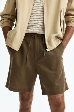 Pantal?n corto en mezcla de lino Regular Fit - H&m фото 11