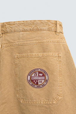 BAGGY FIT NFL WASHINGTON COMMANDERS EMBROIDERED PATCH TROUSERS - Zara фото 7