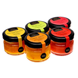 Подарочный набор новогодний «Вкусного Нового Года», мед кремовый, чай