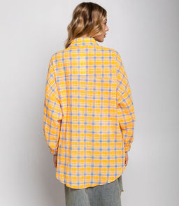 Рубашка #КТ22305, оранжевый