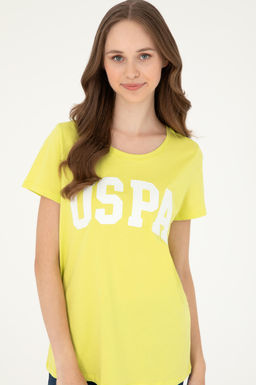 Женская базовая футболка фисташкового цвета Неожиданная скидка в корзине - U.s. polo assn фото 3