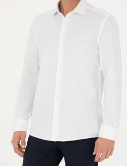 Рубашка Pierre Cardin Slim Fit белая