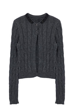 Limited Edition Antrasit Yumusak Dokulu Sac Orgulu Triko Kazak TWOAW25KZ00333 - Trendyolmilla фото 6