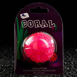 Декор для аквариума коралл Faviidae, 5 х 2,5 см, силиконовый, розовый - Simaland фото 4