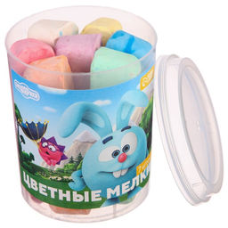 Мелки цветные, 7 цветов МИКС «Смешарики»