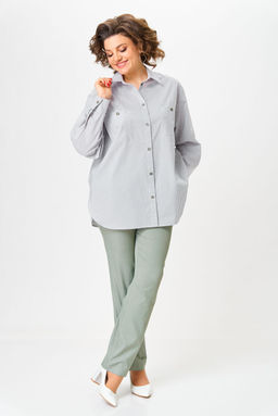 Рубашка Svetlana Style 2117 серый полоска