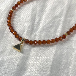 Колье из Граната (Спессартин) с подвеской 39 см +