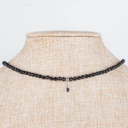 Чокер с подвеской из черной Шпинели огранка 42 см +