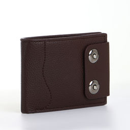 Портмоне мужское на магните, коричневое
