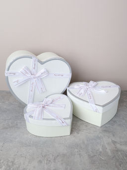 Коробка подарочная 3 штуки Сердце набор 23/19/16 см / 8022-51 /уп 36/ - ГалеонТрейд фото 4