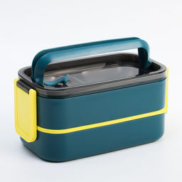 Ланч-бокс, 1 л, двухуровневый, 11.5 х 21 см, бирюзовый - Take it easy фото 4