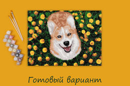 ФРЕЯ PNB/PM-124 Набор для раскрашивания по номерам 40 х 30 см Радостный корги  фото 5