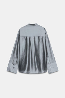 CAMISA BOLSILLO BORDADO ZW COLLECTION / Gris azul
