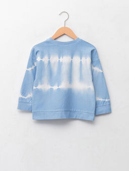 Bisiklet Yaka Uzun Kollu Batik Desenli Erkek Bebek Sweatshirt - Waikiki фото 2