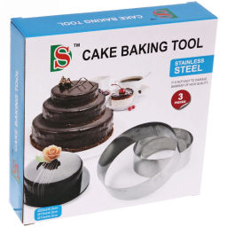 Форма для выпечки в наборе 3шт "Круг" (20*4,5см, 15*4,5см, 10*4,5см)