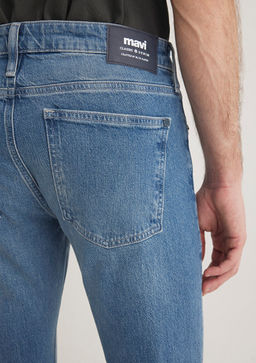 Jake Classic Denim Golgeli Indigo Mavisi Jean Pantolon фото 7