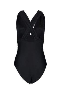 Siyah Dekolteli Drapeli Regular Core Mayo TBESS20MA0294