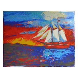 Набор для творчества Алмазная мозаика арт. 59824 / 16 ПАРУСНИК В МОРЕ размер: 40*50 см - Феникс+ фото 5